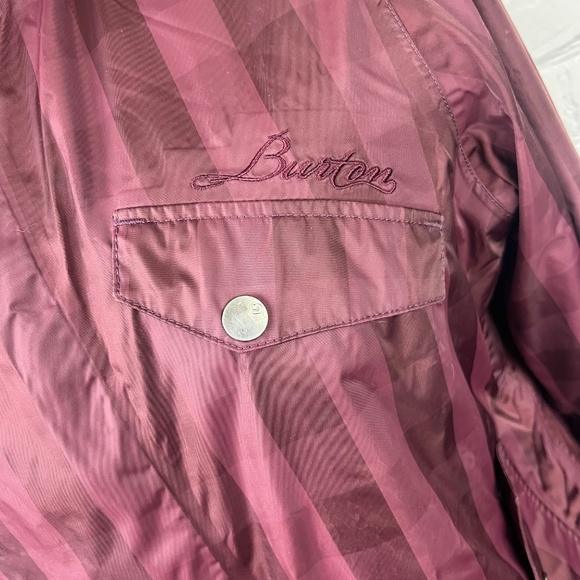 🏂|•BURTON•| Burgundy Plaid Snow Ski Snowboard Jacket Size Medium - Picture 6 of 16